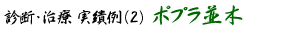 ◆診断・治療 実績例(2)ポプラ並木